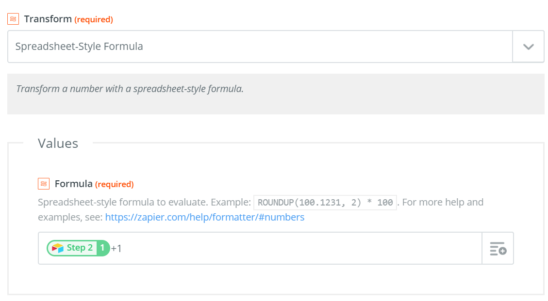 Incrementing a value using a Spreadsheet formatter