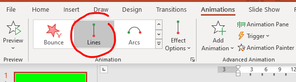 Motion Path / Line in Powerpoint